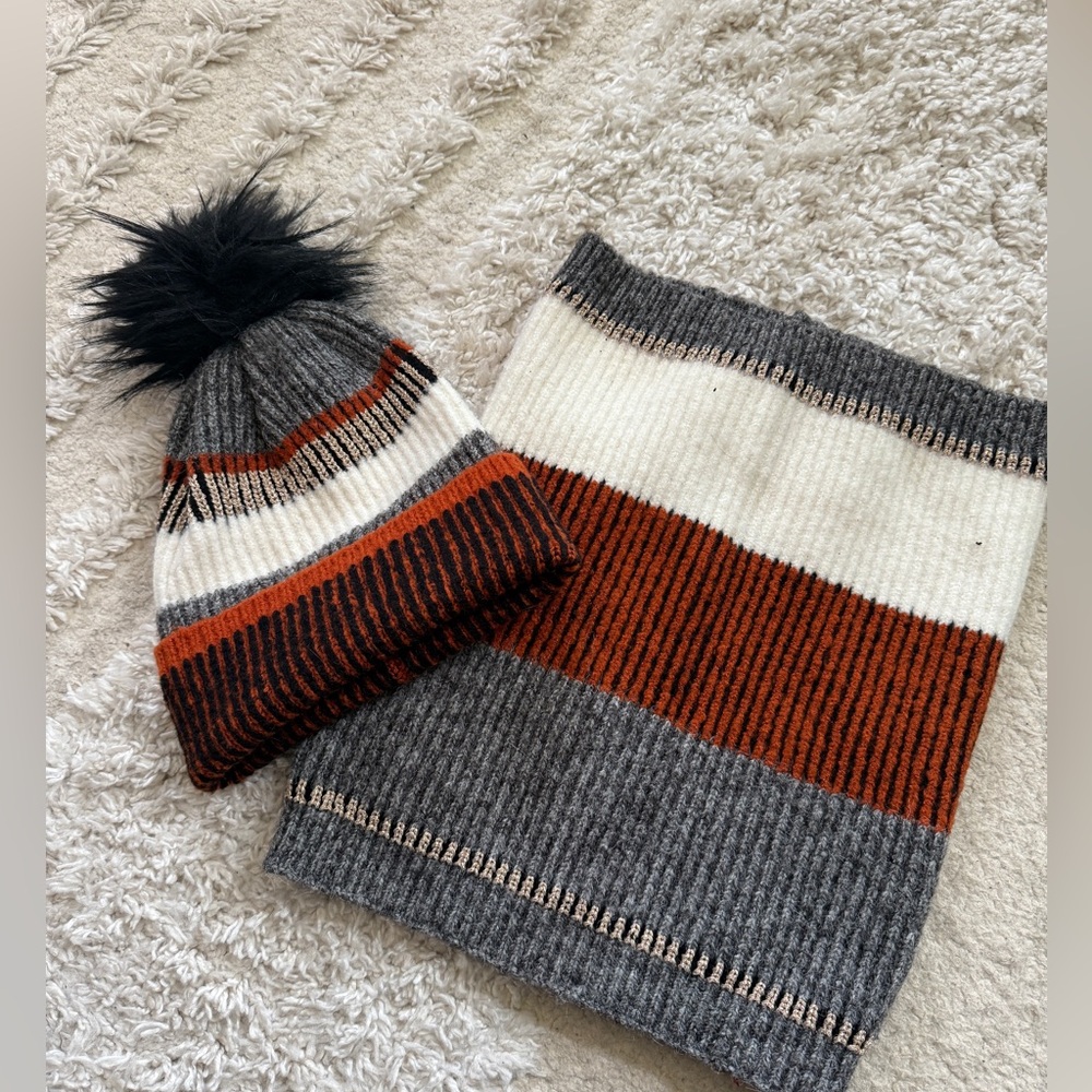 Knit Hat and Scarf Set NWOT